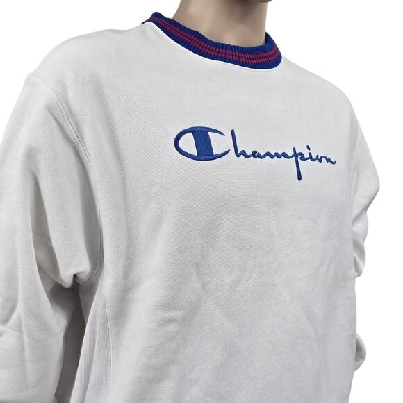 Champion Vintage Reverse Weave Spellout Logo Crewneck Sweatshirt, Mean's Medium - Picture 1 of 10